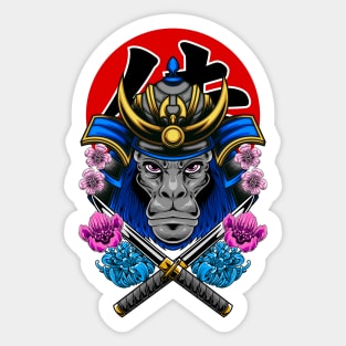 Samurai Gorilla 02 Sticker